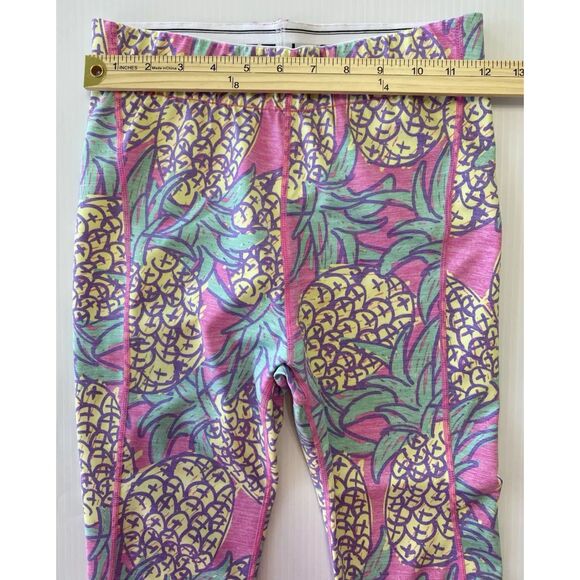 Ivory Ella Pineapple Print fold Over Waistband Capri Leggings Women/Juniors  XS - Picture 5 of 9